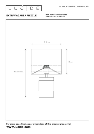 Детская настольная лампа LUCIDE 10500/81/66