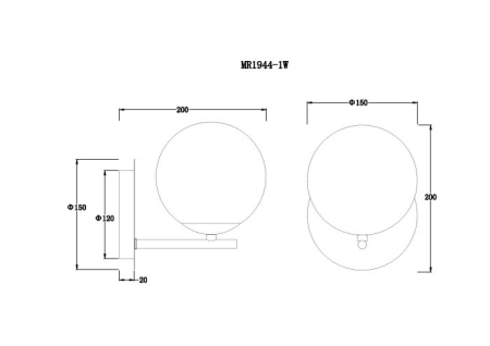 Бра MyFar MR1944-1W