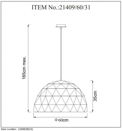 Подвесной светильник LUCIDE 21409/60/31