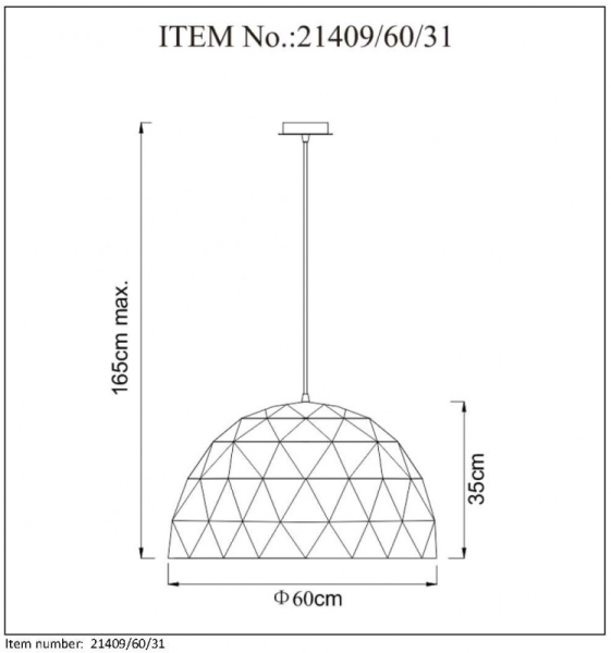 Подвесной светильник LUCIDE 21409/60/31