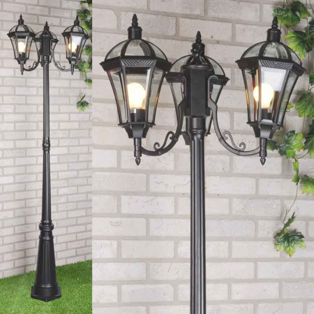 Садово-парковый светильник Elektrostandard Capella F/3 черный