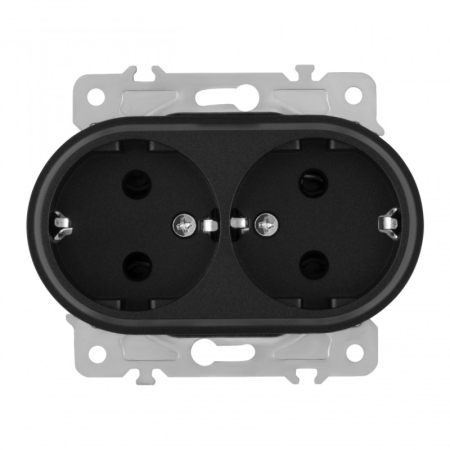 Розетка Arte Milano 202.40-2.black