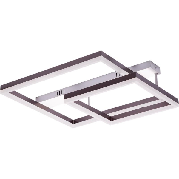 Люстра светодиодная ECLIPSE 88Вт 585х500х130мм 30кв.м потолочная ДУ 3 режима диммир. бел./корич. Ritter 52088 1