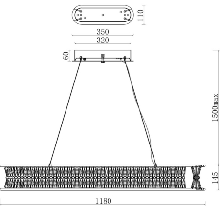 Подвесная люстра Fluorite FL1181-9PO