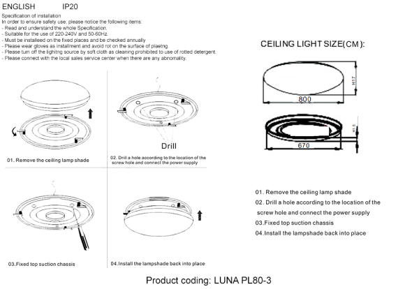 Crystal Lux Светильник потолочный Crystal Lux LUNA PL80-3