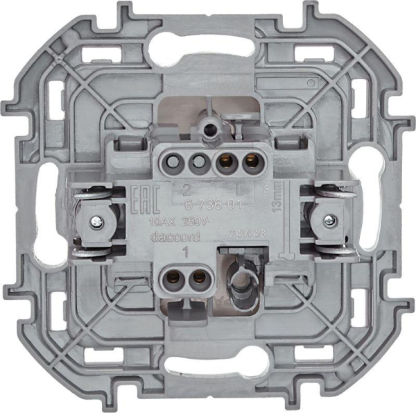 Выключатель 1-кл. Inspiria 10А IP20 250В 10AX механизм сл. кость IEK 673601