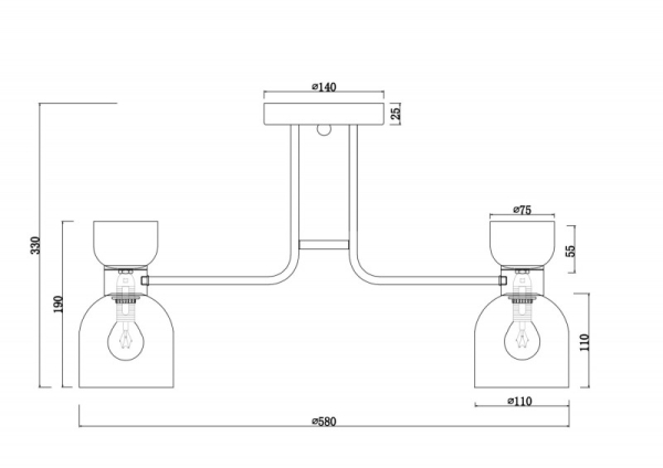Люстра на штанге Freya FR5094PL-05G