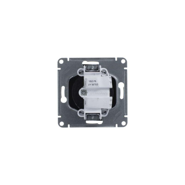 Розетка 1-м СП 1мод. Glossa 16А IP20 без заземл. механизм шоколад SE GSL000841