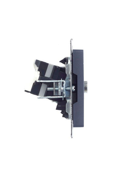 Розетка компьютерная + телевизионная 2-м BRITE РТВ/РК12-БрМ RJ45 кат.5E + TV механизм маренго IEK BR-AK20-1-K35