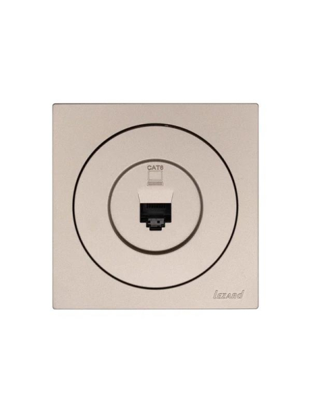 Розетка компьютерная СП OSEN RJ45 кат.6 механизм титан LEZARD 743-3788-140