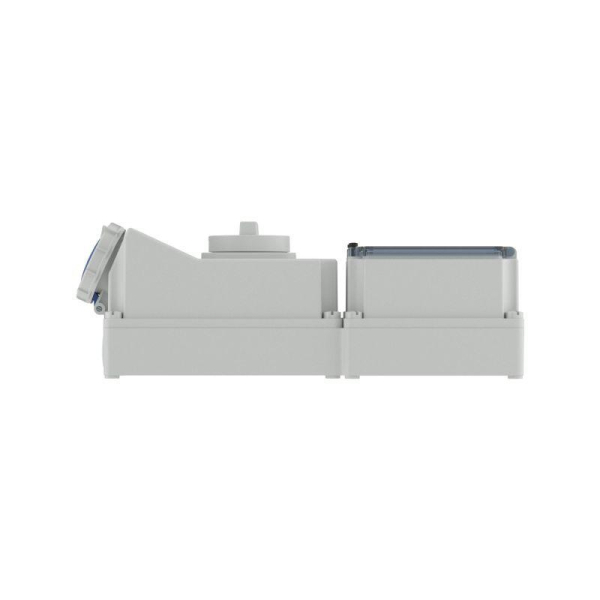 Розетка наружн. уст. 16А 230В 2P+E с мех. блокировкой и DIN-рейкой на 6мод. IP67 DKC DIS5681683