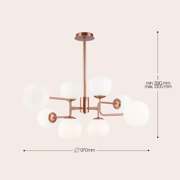 Люстра на штанге Maytoni MOD221-PL-08-G