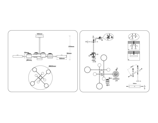 Люстра на штанге Ambrella Light FL51629