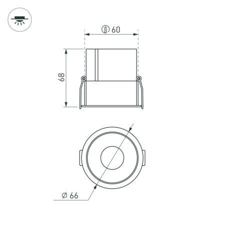 Светильник Downlight Arlight 037185(1)