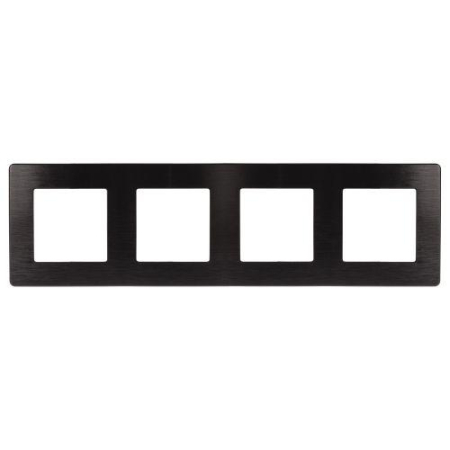 Рамка 4-м 12-5104-06 сатин черн. Эра Б0052534