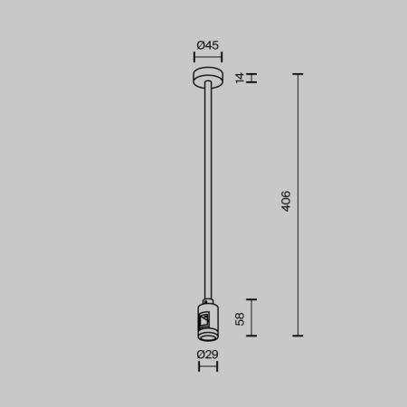 Стойка Maytoni Technical TRA158C-BL1-BS