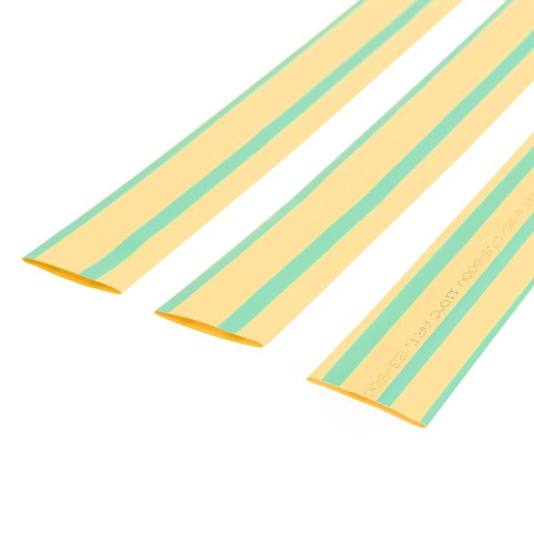 Трубка термоусаживаемая ТУТ нг 35,0/17,5мм, желто-зеленая, упаковка 10 шт. по 1м REXANT