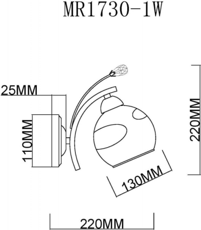 Бра MyFar MR1730-1W