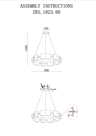 Подвесная люстра Zortes ZRS.1802.60