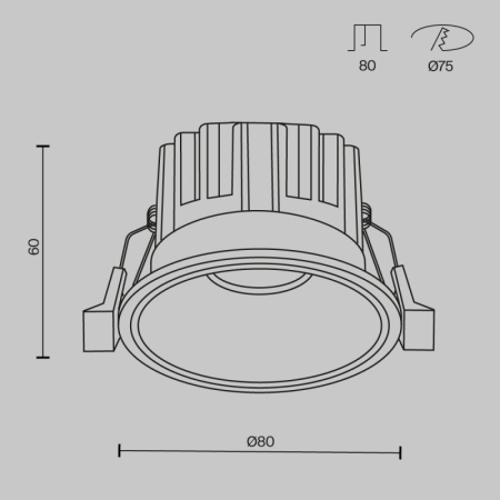 Встраиваемый светильник Maytoni Technical DL058-12W2.7K-W