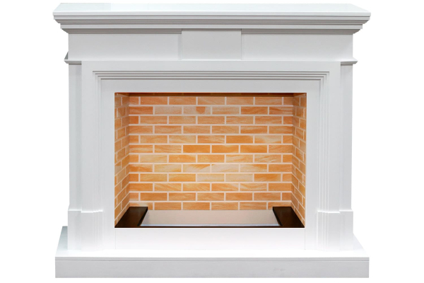 Dimplex Каминокомплект Coventry - Белый / Кирпич с очагом Cassette 600 LNH-INT (с дровами)