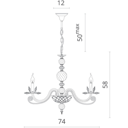 Подвесная люстра Divinare 8820/09 LM-6