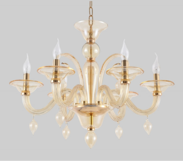 Подвесная люстра Crystal Lux CAETANO SP-PL6 AMBER
