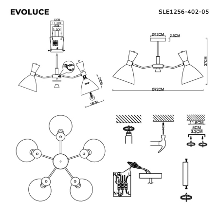 Люстра на штанге Evoluce SLE1256-402-05