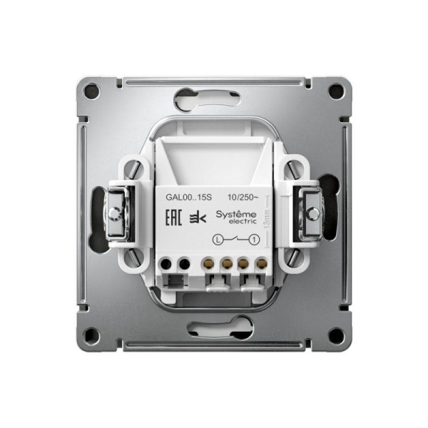 Выключатель кнопочный 1-кл. ArtGallery быстрозажим. клем. механизм базальт SE GAL001415S