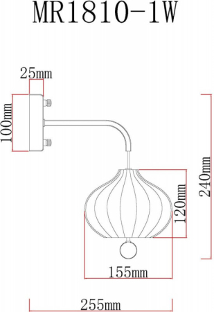 Бра MyFar MR1810-1W