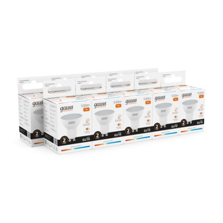 Лампа светодиодная Elementary 7Вт MR16 софит 3000К тепл. бел. GU10 530лм GAUSS 13617