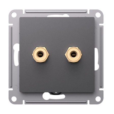 Аудиорозетка двойная AtlasDesign базальт SE ATN001487