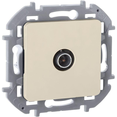 Розетка телевизионная TV Inspiria 2дБ 0-2400мГц с топологией "звезда" механизм сл. кость IEK 673851