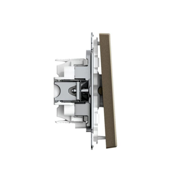 Переключатель 1-кл. ArtGallery 10AX быстрозажим. клем. механизм мокко SE GAL000661S