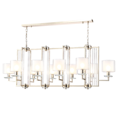 Crystal Lux Люстры Crystal Lux NICOLAS SP10 L1300 GOLD/WHITE