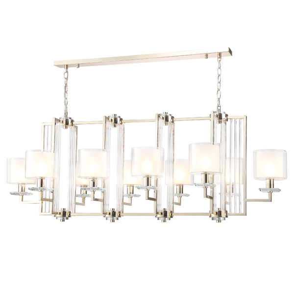 Crystal Lux Люстры Crystal Lux NICOLAS SP10 L1300 GOLD/WHITE