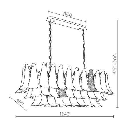 Подвесная люстра MODELUX ML.6777.16P GD