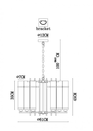 Подвесная люстра ARTE Lamp A1688LM-6BK