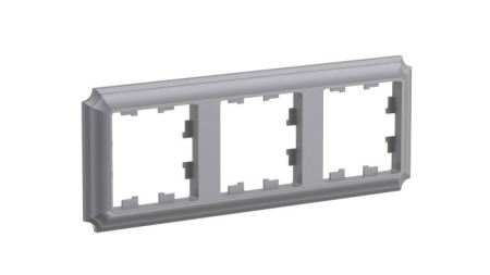 Рамка 3-м AtlasDesign Antique универс. сталь SE ATN100903