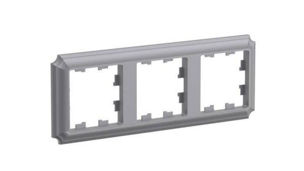 Рамка 3-м AtlasDesign Antique универс. сталь SE ATN100903