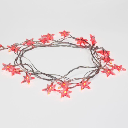 Гирлянда светодиодная Звездочки 20 LED КРАСНЫЕ 2,8 метра