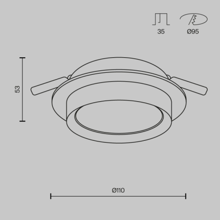 Встраиваемый светильник Maytoni Technical DL086-GX53-RD-WB