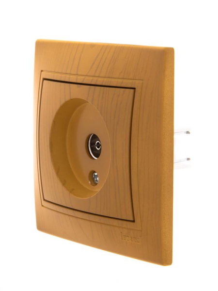 Розетка телевизионная оконечная TV СП Mira ольха LEZARD 701-0701-130