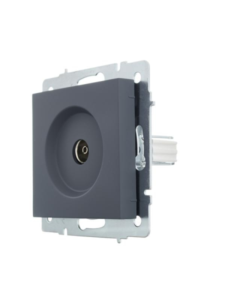 Розетка телевизионная проходная TV 1-м СП Vesna механизм графит LEZARD 742-3488-129