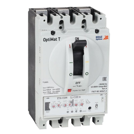 Выключатель автоматический 3п 160А OptiMat T160H ETA КЭАЗ 356312