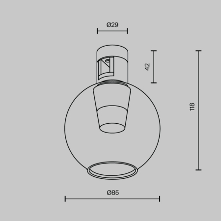 Светильник на шине Maytoni Technical TR148-1-3W3K-BS