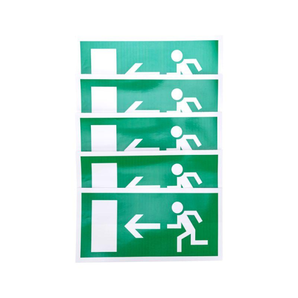 Знак эвакуационный "Направление к эвакуационному выходу налево" 150х300мм Rexant 56-0026