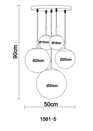 Каскадная люстра Globo 1581-5