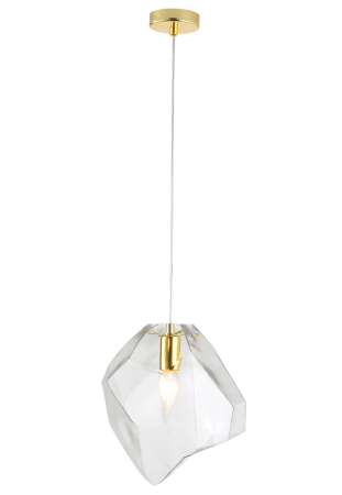 Crystal Lux Светильник подвесной Crystal Lux NUESTRO SP1 GOLD/TRANSPARENT
