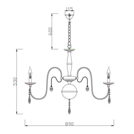 Подвесная люстра Vele Luce VL1794L08